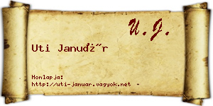 Uti Január névjegykártya